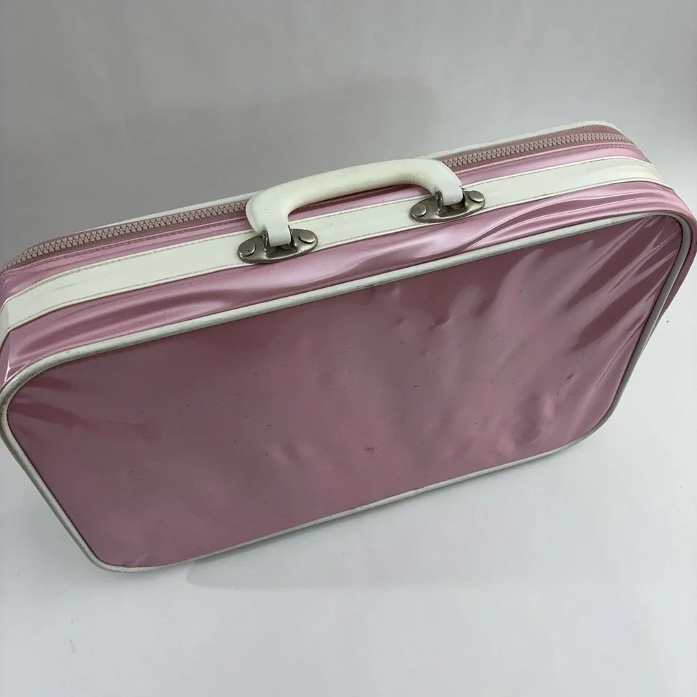 Vintage Disney Beauty And The Beast Suitcase White Zipper‎ And Handle